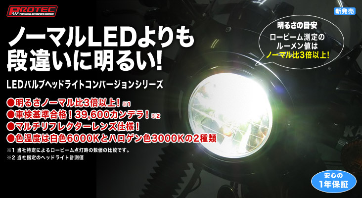 プロテック　LEDマルチリフレクターヘッドライト 　W800　カフェ